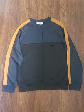 Ami Colorblock Mens Crewneck Sweatshirt Size XSmall Streetwear Trendy Casual